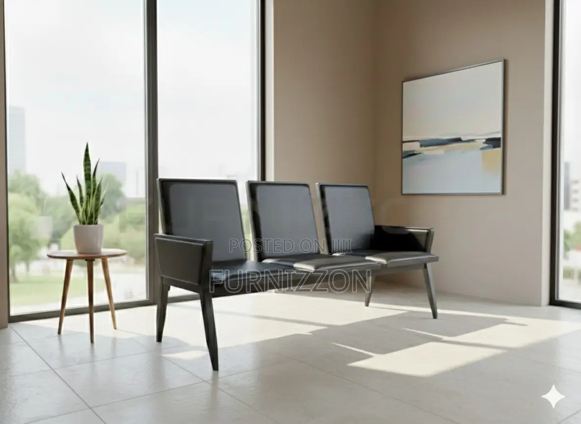 3 Seater Pu Leather Waiting Chair