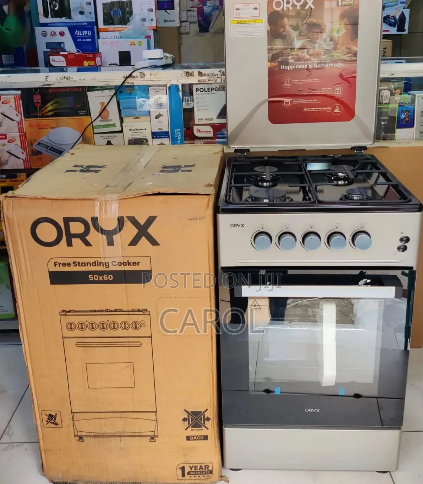 Mika Oryx Standing Cooker, 50cm X 60cm,
