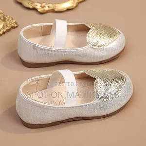 Girls' Doll Shoes. Gold/Silver Colour. Sizes 24-29. Delivery Available