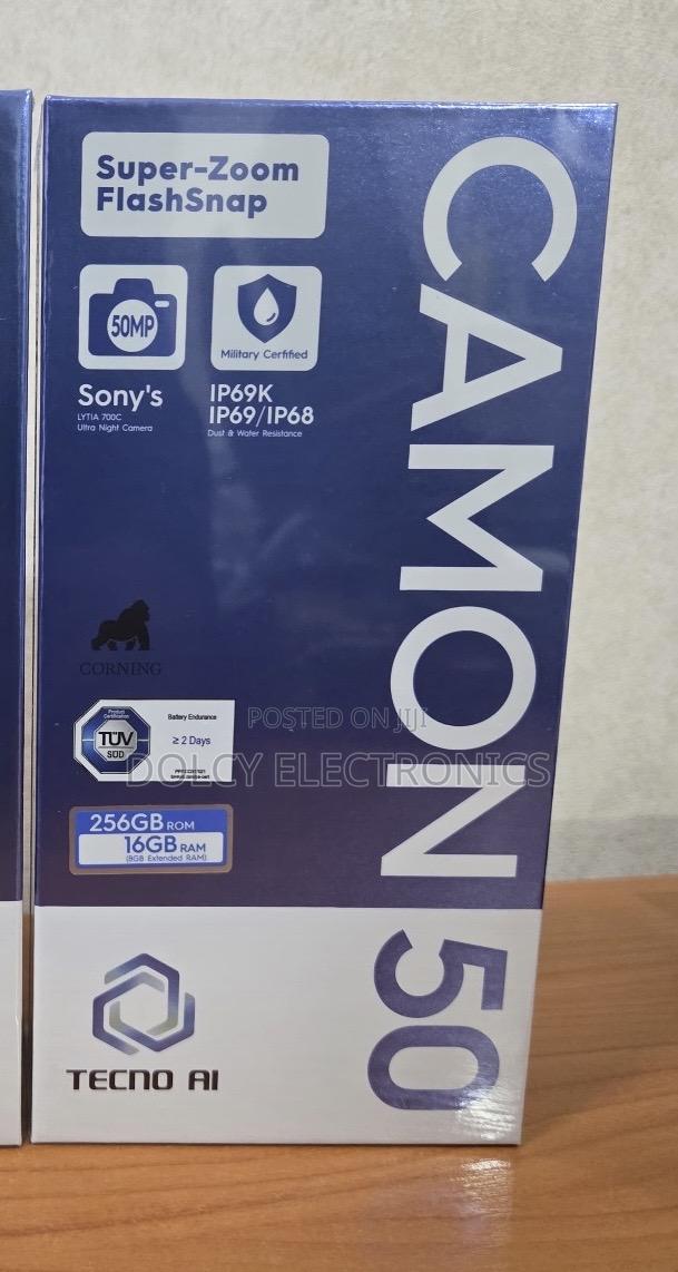 New Tecno Camon 50 256 GB Black