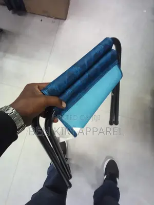1.6 KGS Rectangular Foldable Portable Stool Steel and Fabric