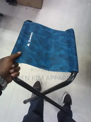 1.6 KGS Rectangular Foldable Portable Stool Steel and Fabric