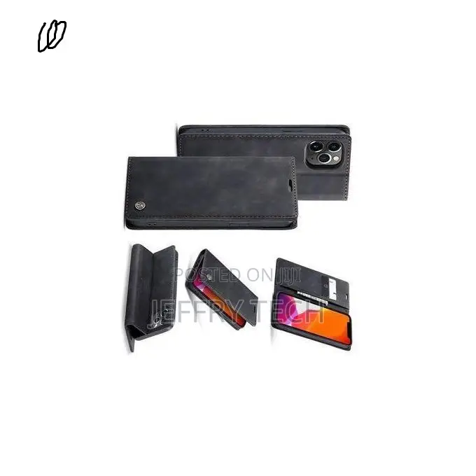 Zaxch iPhone 14 Pro Max Caseme Leather Flip Case With Magnetic Closure