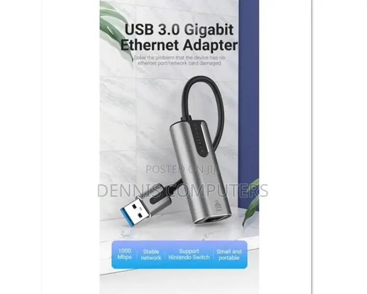 Vention Usb 3.0 to Gigabit Ethernet Adapter Gray 0.15m Aluminum Alloy