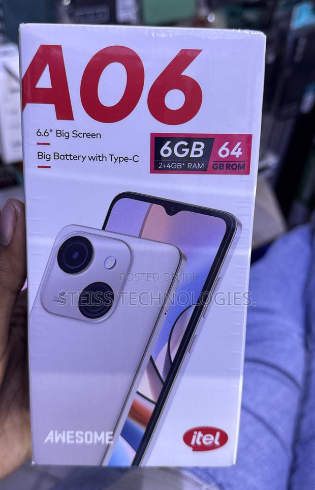 New Itel A06 64 GB Black - thumbnail 2