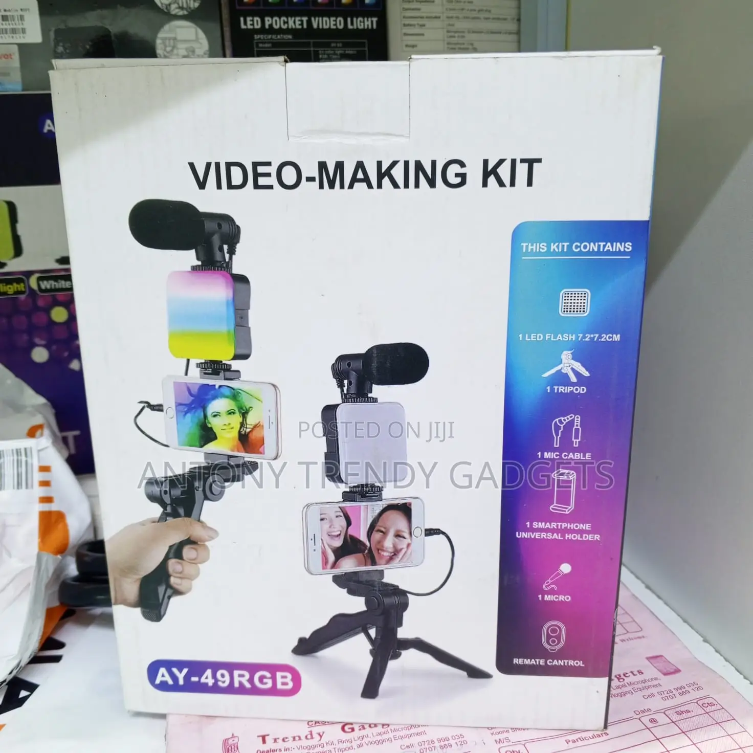 Ay-49rgb Video Making Kit, Video Making Kit Vlogging Kit For Phone
