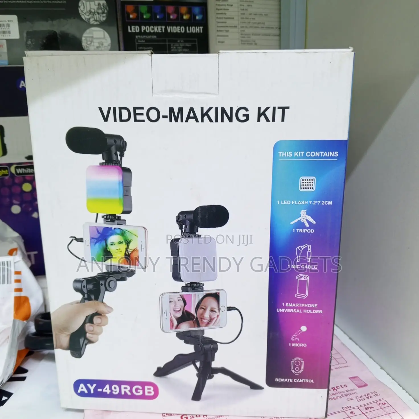Ay-49rgb Video Making Kit, Video Making Kit Vlogging Kit For Phone