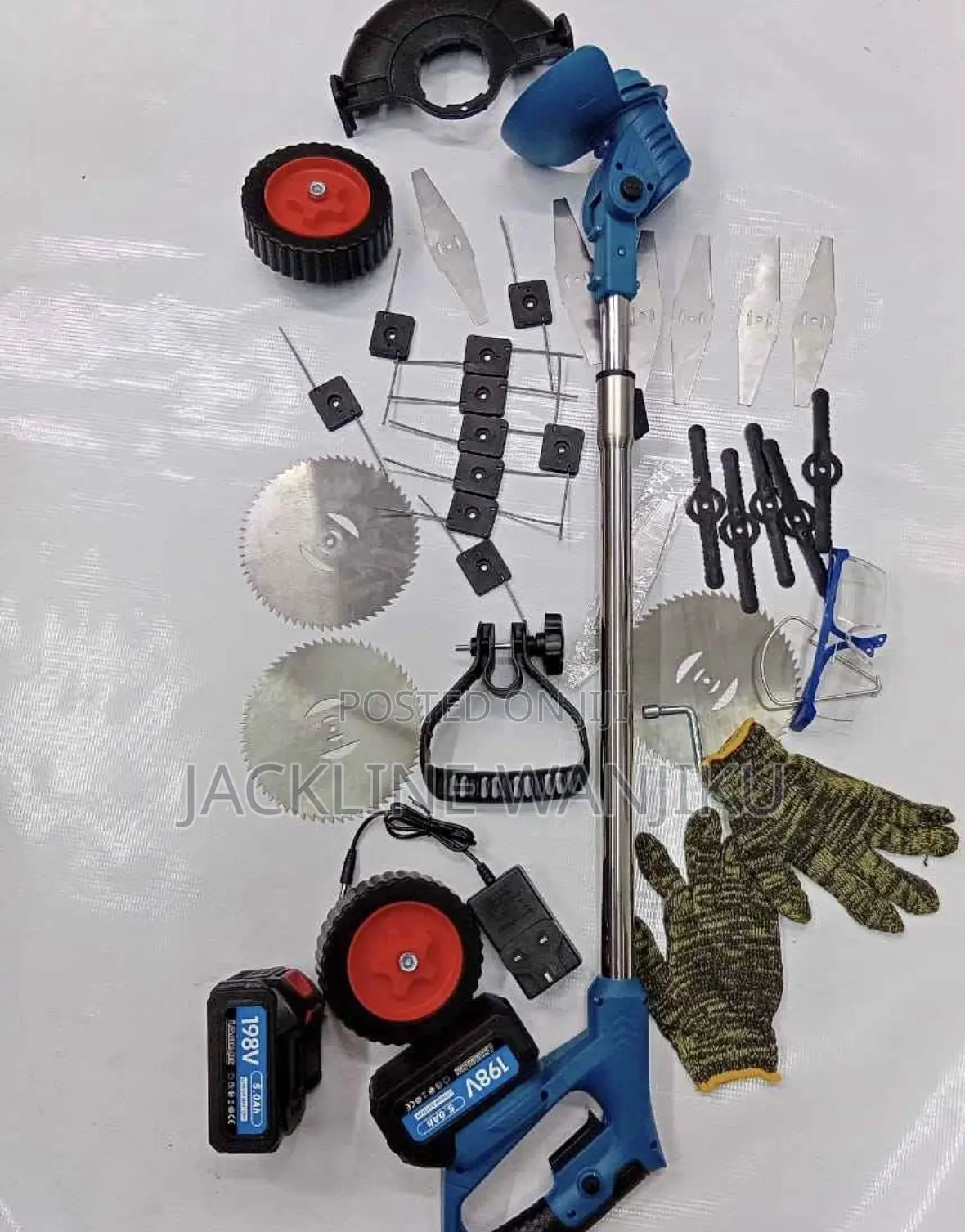 198v Cordless Brush Cutter With All Accessories/ Cordless Brush Cutter
