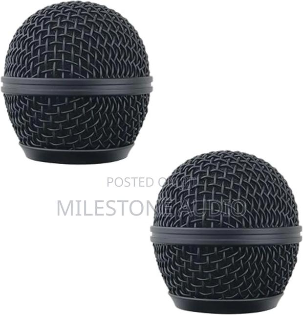 Chenjin 2pcs Sm58 Black Metal Microphone Grid Head Replacement - main view
