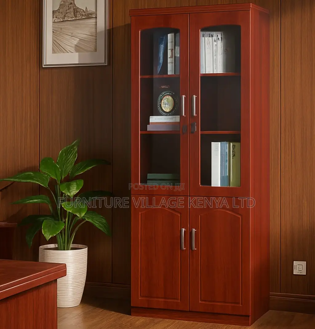 Office Cabinet; 2 Door Mahogany File Office Cabinet