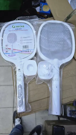 *2in1 Gecko LTD-618 Dual-Use Electric Mosquito Swatter With Base/Stand