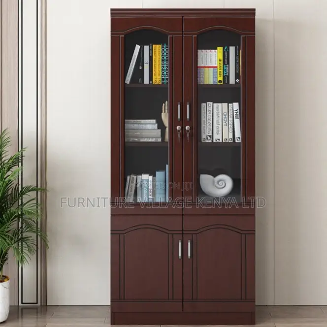 Office Cabinet; 2 Door Mahogany File Office Cabinet