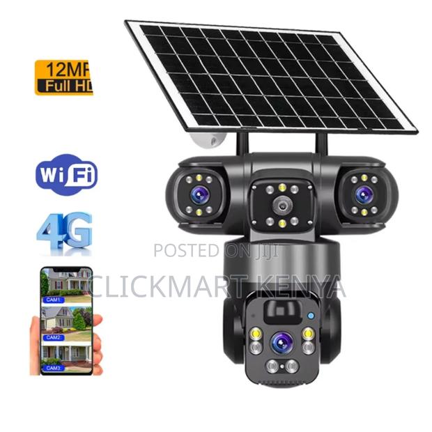 Solar 4g CCTV Camera 3 Lens