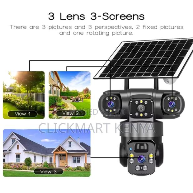 Solar 4g CCTV Camera 3 Lens - thumbnail 2