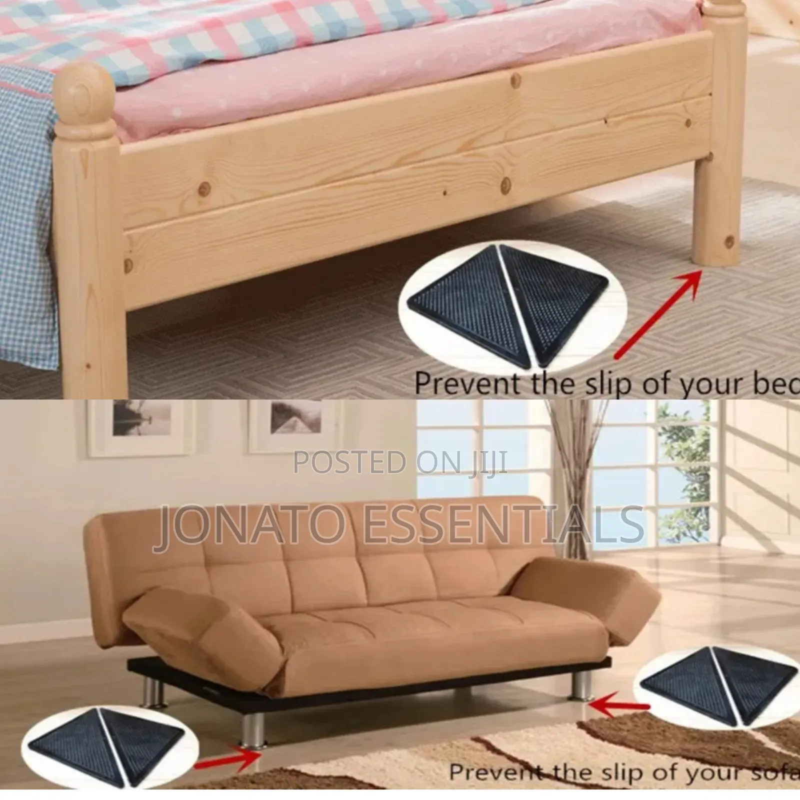 Non-Slip Rug Grippers 4pcs - Anti-Skid Carpet Corner Pads Nairobi