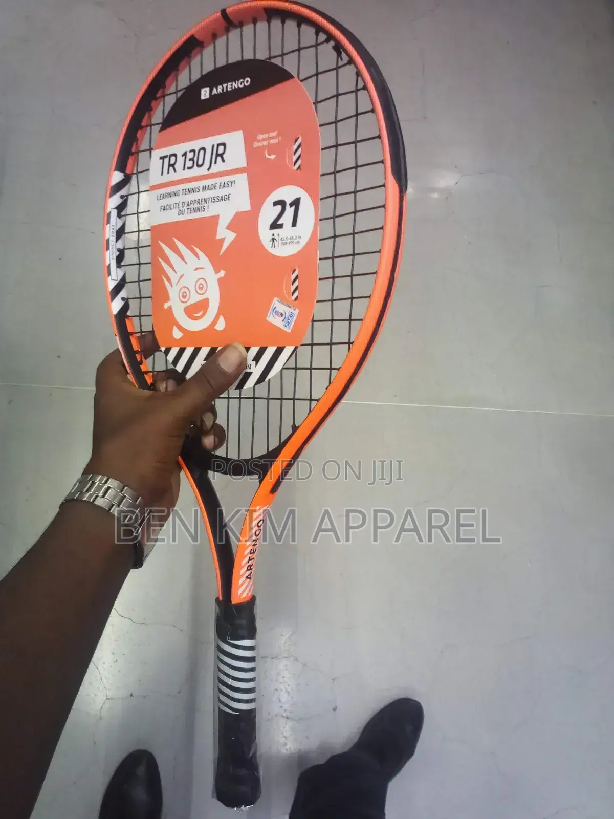 Aluminum Frame Durable Kids 21" Tennis Racket 108cm to 115cms Tall