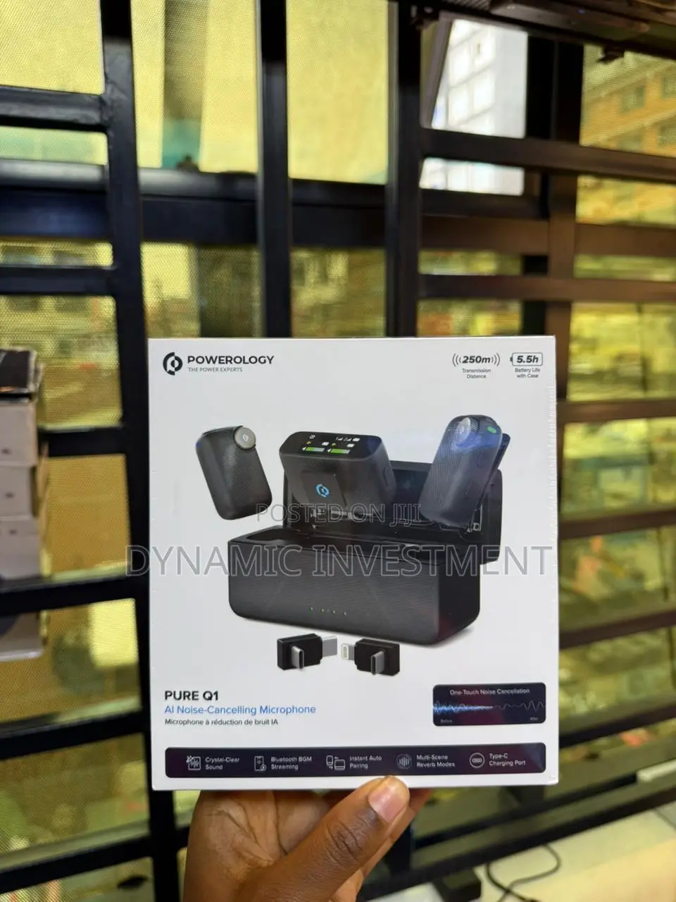 Powerology Pure Q1 Microphone With Ai Noise Cancellation Auto Pairing