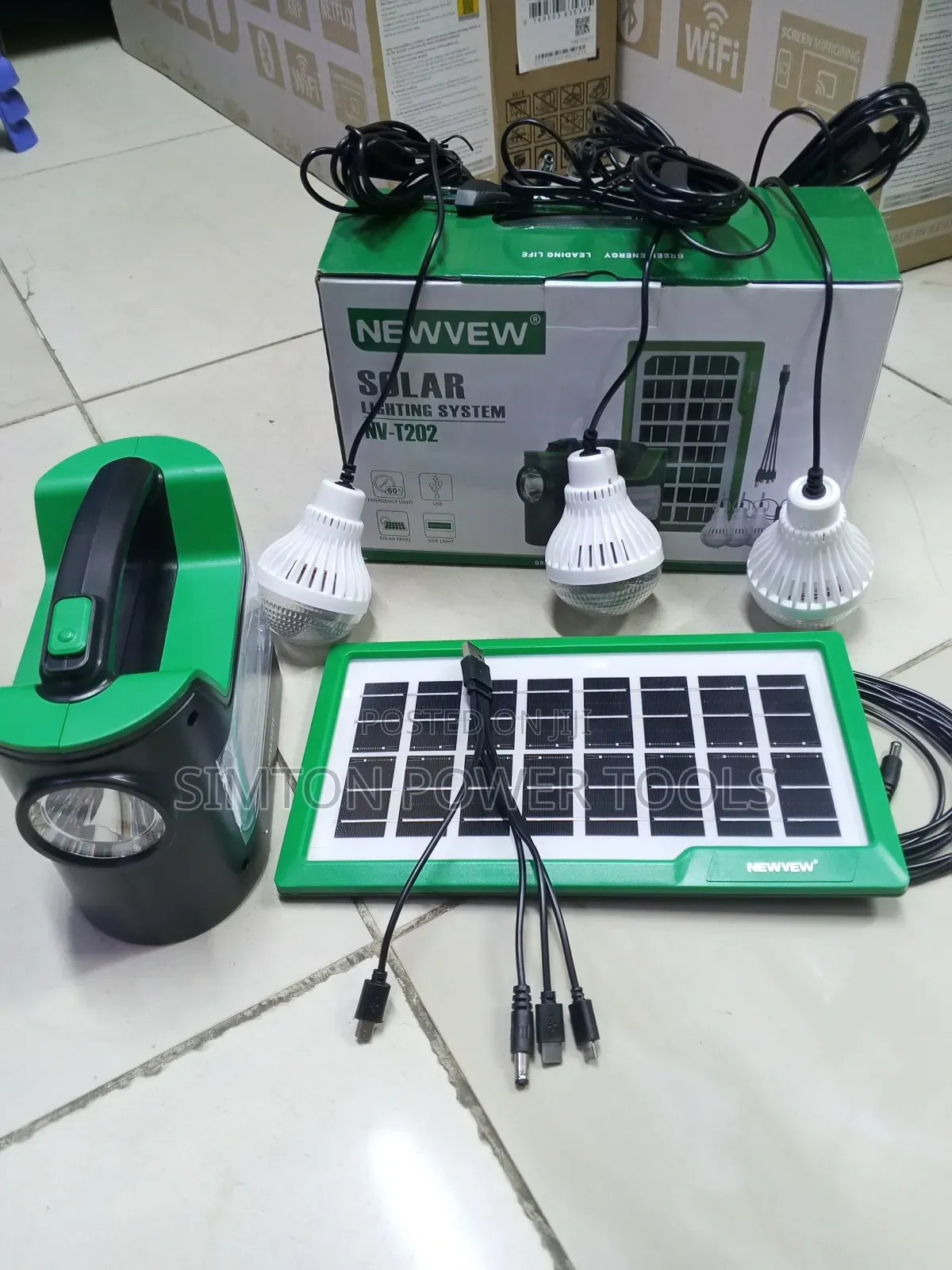 Portable With Solar Panel,3 Led Bulbs