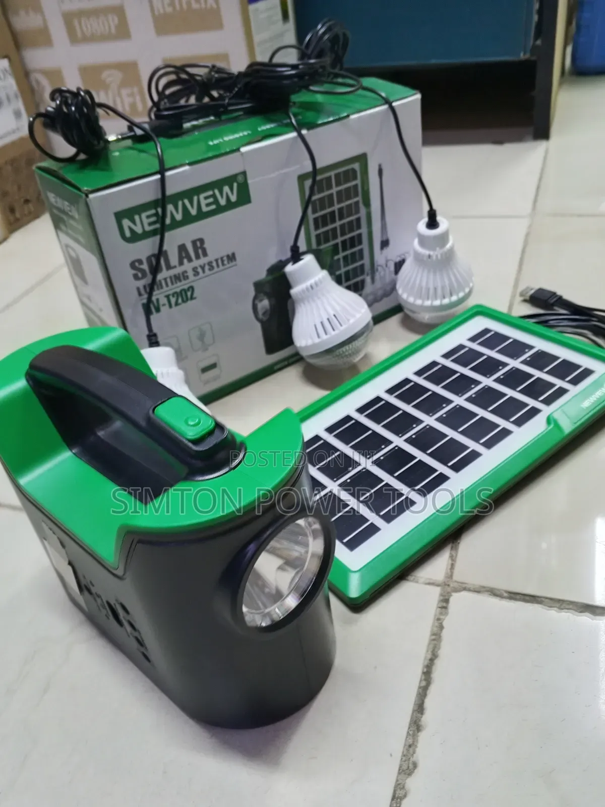 Portable Solar Kit With Panel,Bright Led Lantern+3 Bulbs