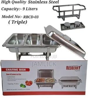 Triple Partition Chafing Dish - Rd