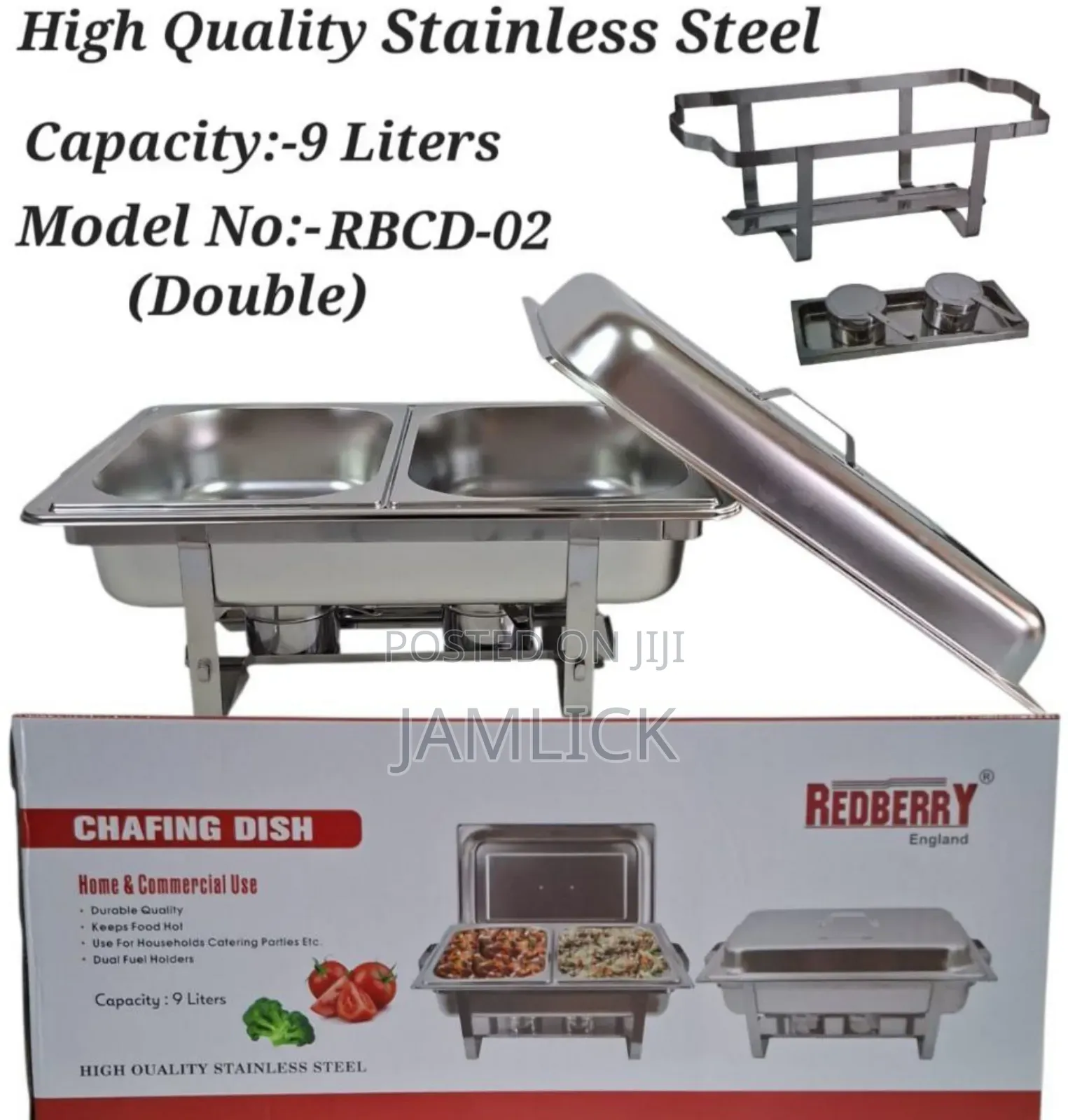 Double Partition Chafing Dish - Rd