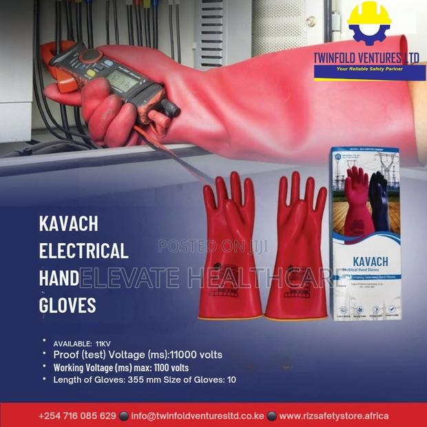 Kavach Rubber Insulating Gloves/ Electric Gloves/Electrical Resistance