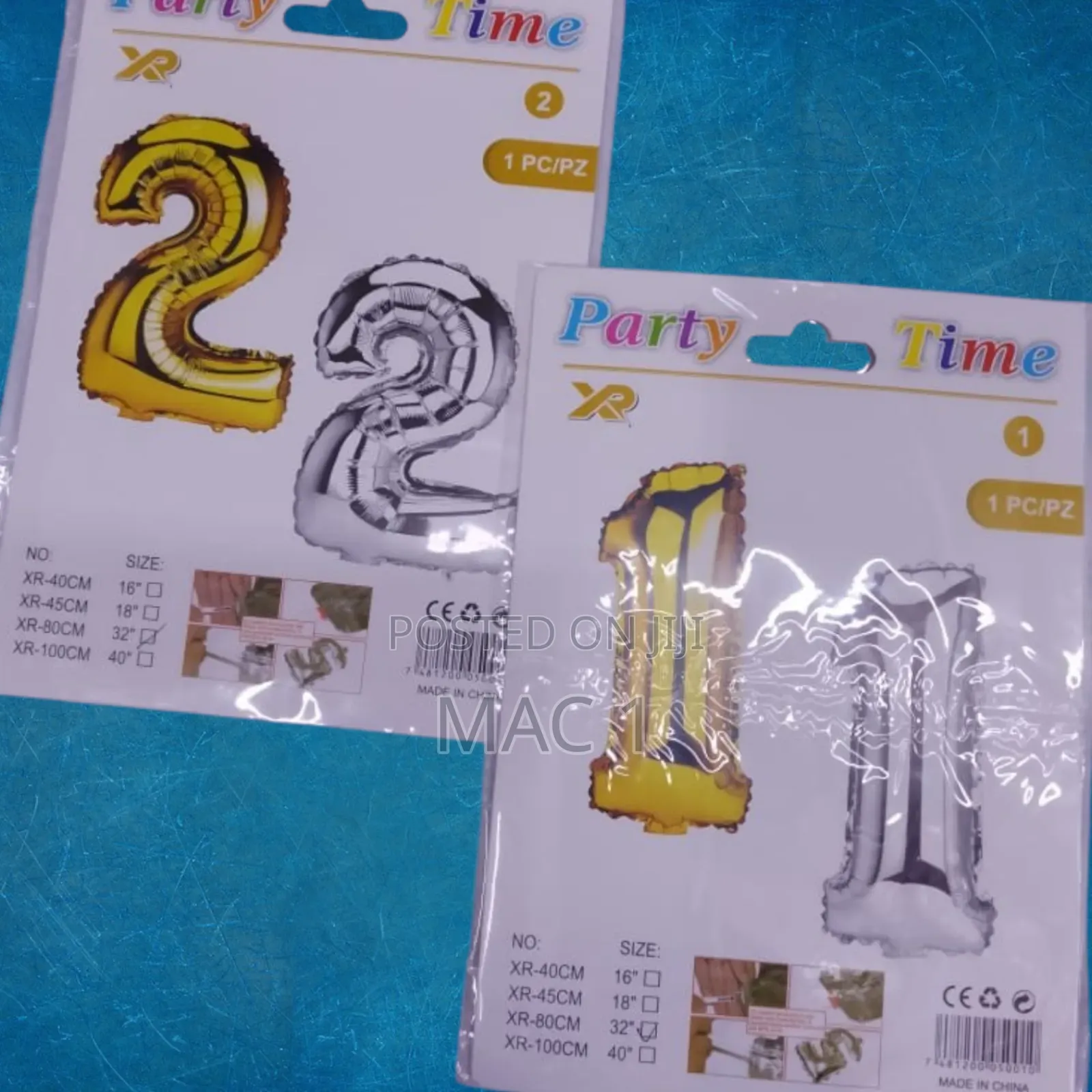 Party Time Foil Number Balloon