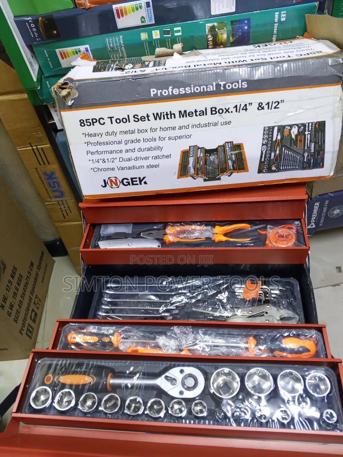 85-Piece Professional Tool Set With Metal Box
