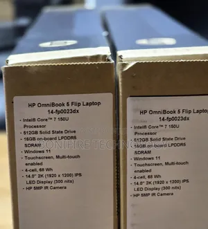 New Laptop HP OmniBook 5 Flip 16GB Intel Core 7 SSD 16 GB
