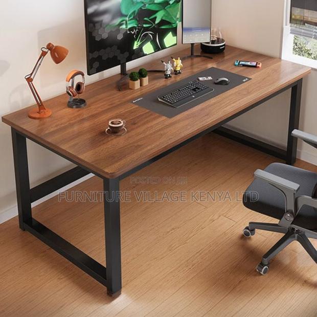 Computer Desk Heavy-duty Steel Frame Home Office Workstation - thumbnail 6