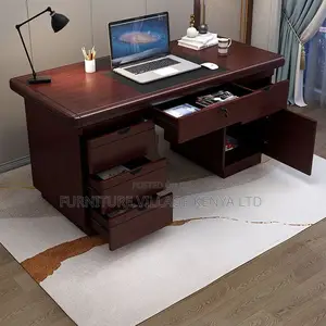 Office Tables: 1400mm Executive Office Desk With Drawers