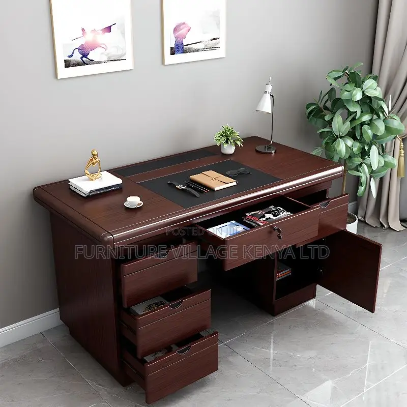 Office Tables: 1400mm Executive Office Desk With Drawers