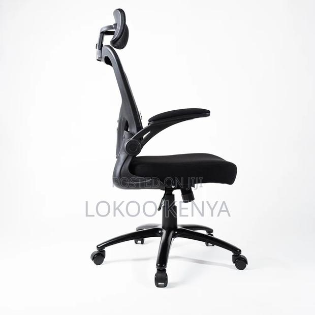 Office Chair ; Flipping Arms Ergonomic Seat - thumbnail 2