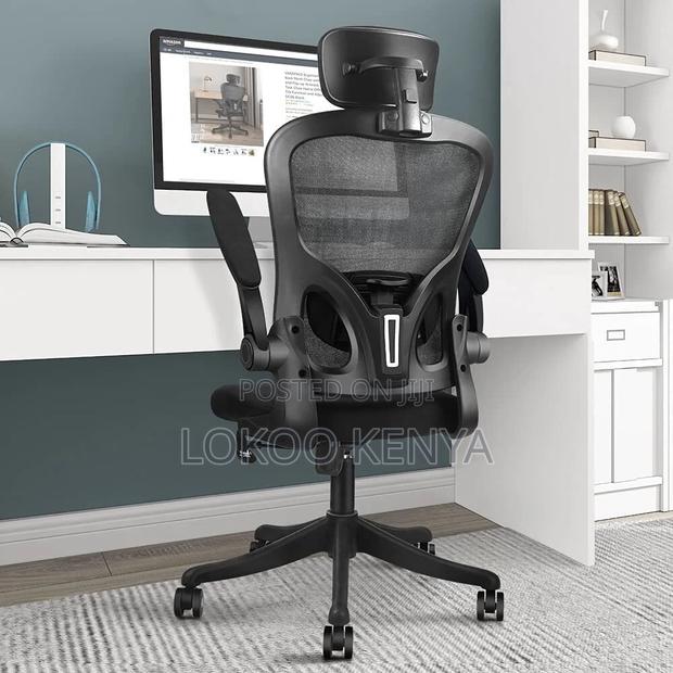Office Chair ; Flipping Arms Ergonomic Seat - thumbnail 14