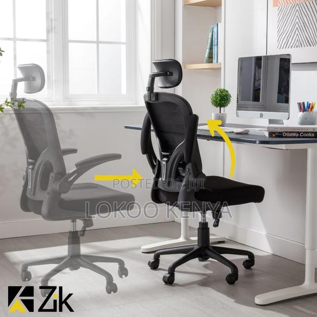 Office Chair ; Flipping Arms Ergonomic Seat - thumbnail 18