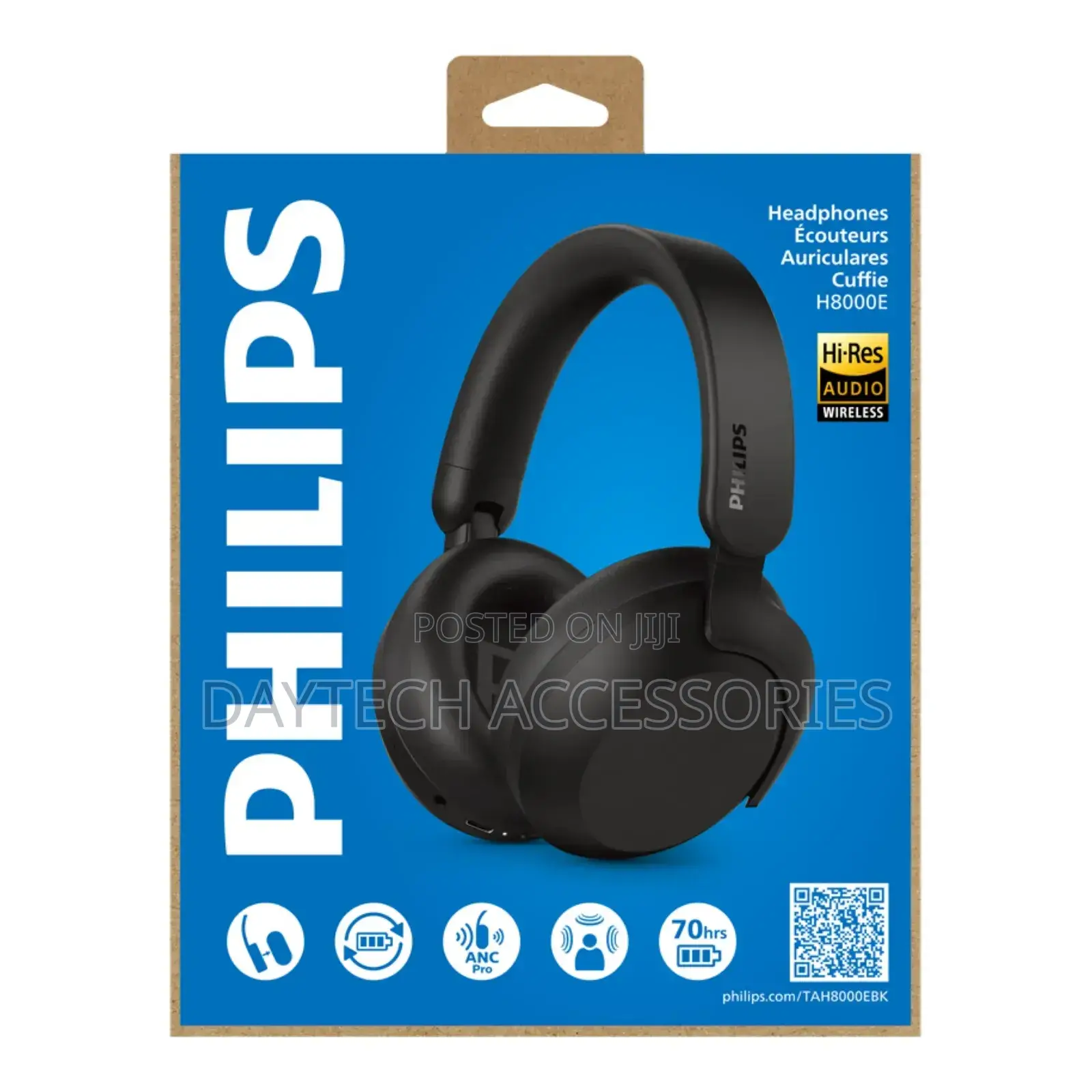 Philips Tah8000ebk/00 Wireless on-Ear Bluetooth Headphones - Black