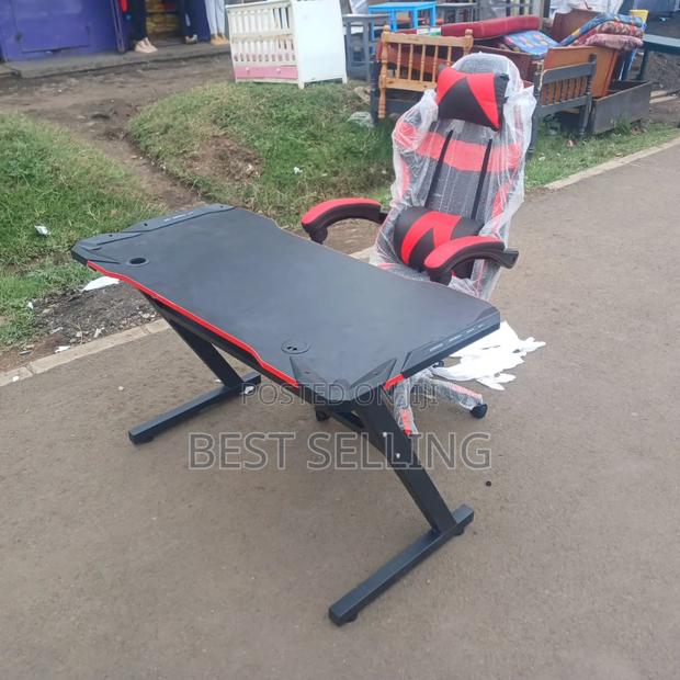 Red Gaming Table and Chair