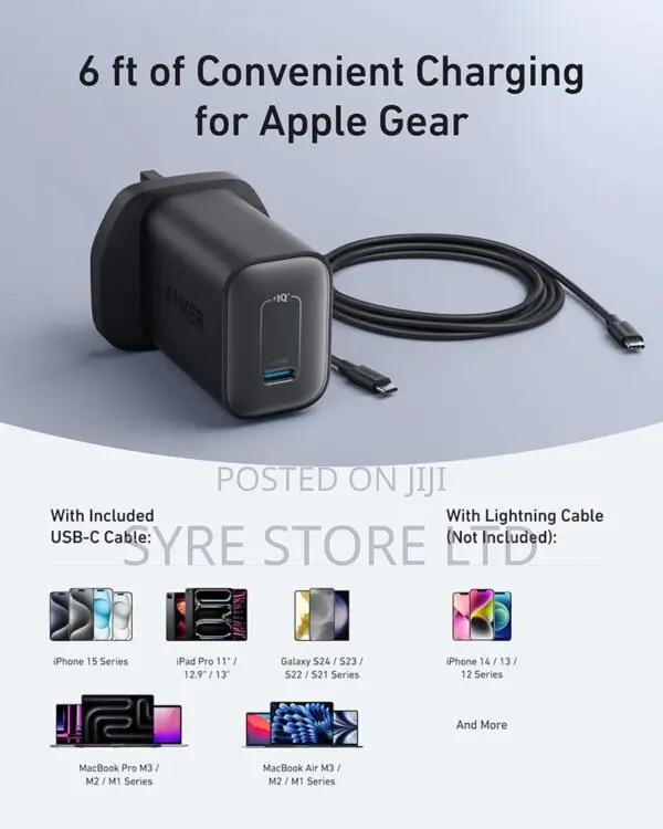 Anker Nano 100w Charger for iPads, Macbook and Laptops