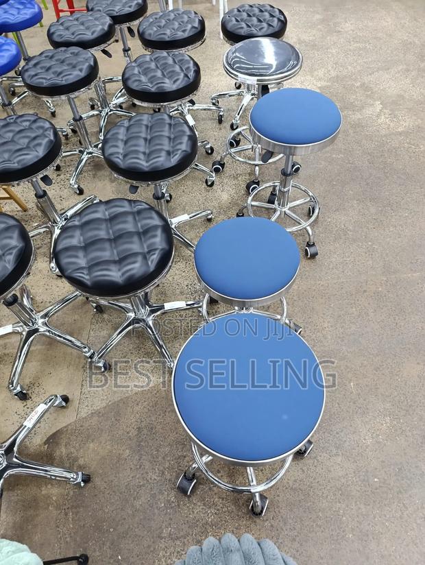 Blue and Black Adjustable Lab Stools