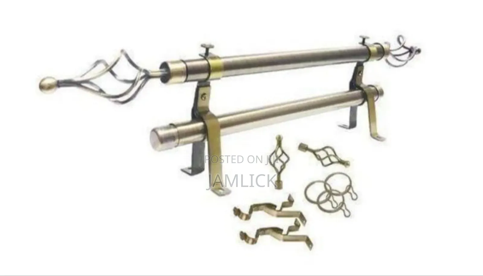 Double Adjustable Curtain Rod Set - Dv