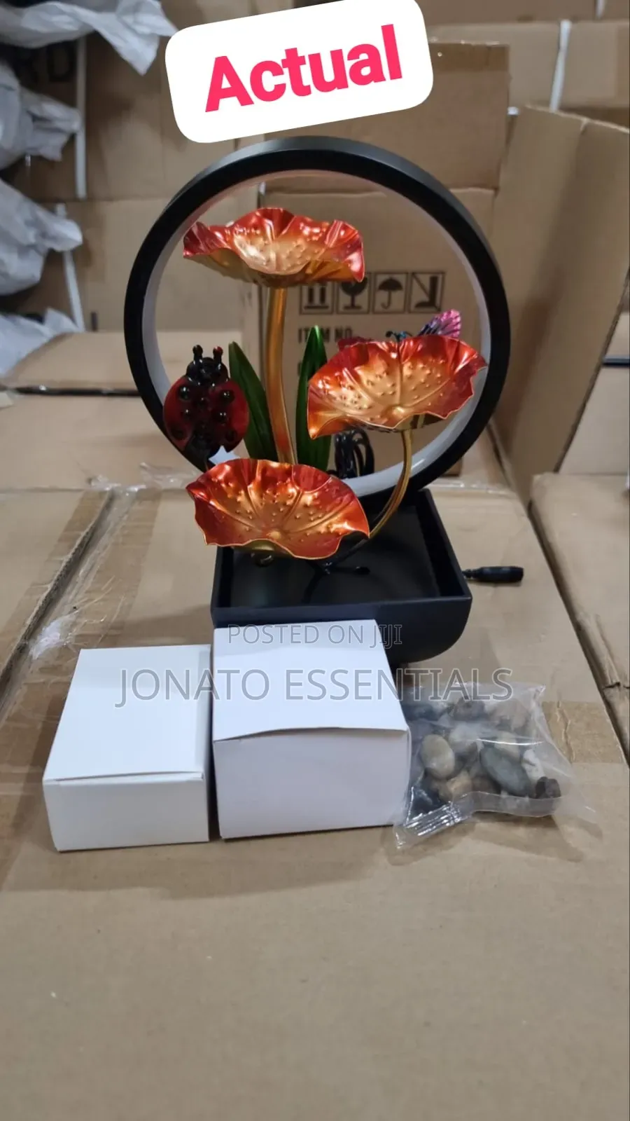 Led Lotus Flower Indoor Water Fountain - Tabletop Decor Nightlight