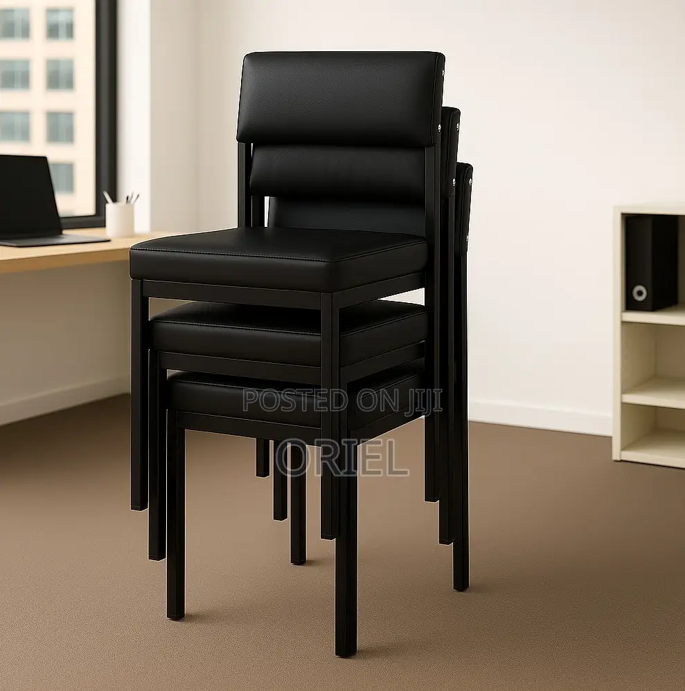 Mid Back Chairs; Space-Efficient Stackable Office Seating Chair