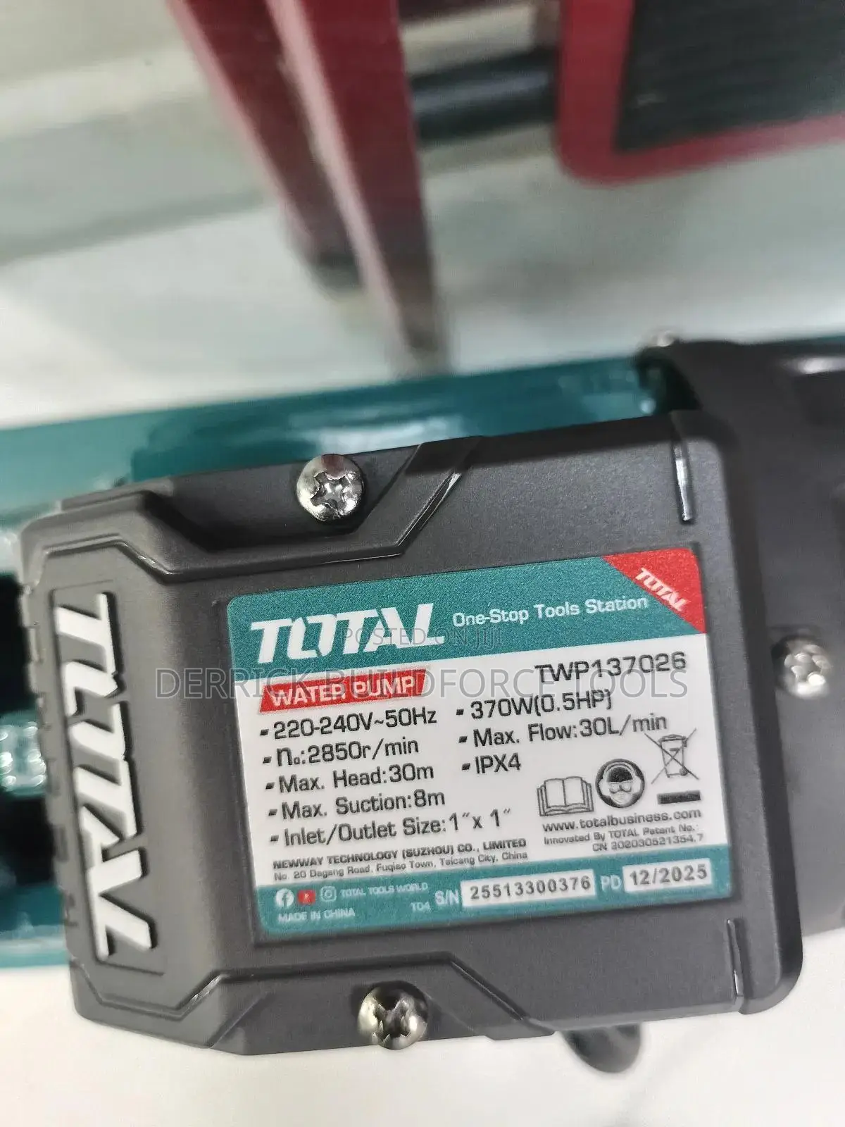 Total 0.5hp 370w Booster Pump