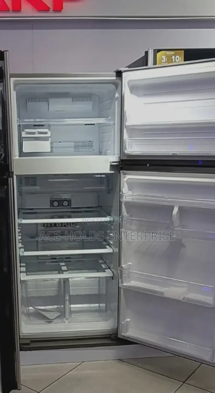 450 Litres Sharp Double-Door Top Freezer Fridge - Hybrid