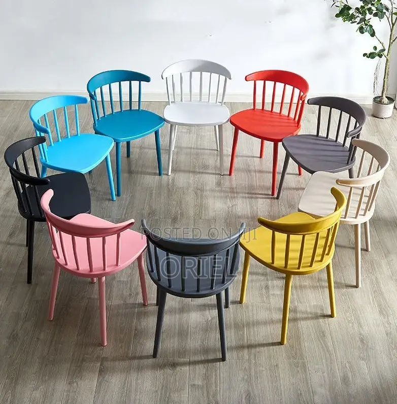 Home Chairs; Space-Saving Nordic Plastic Home Chair
