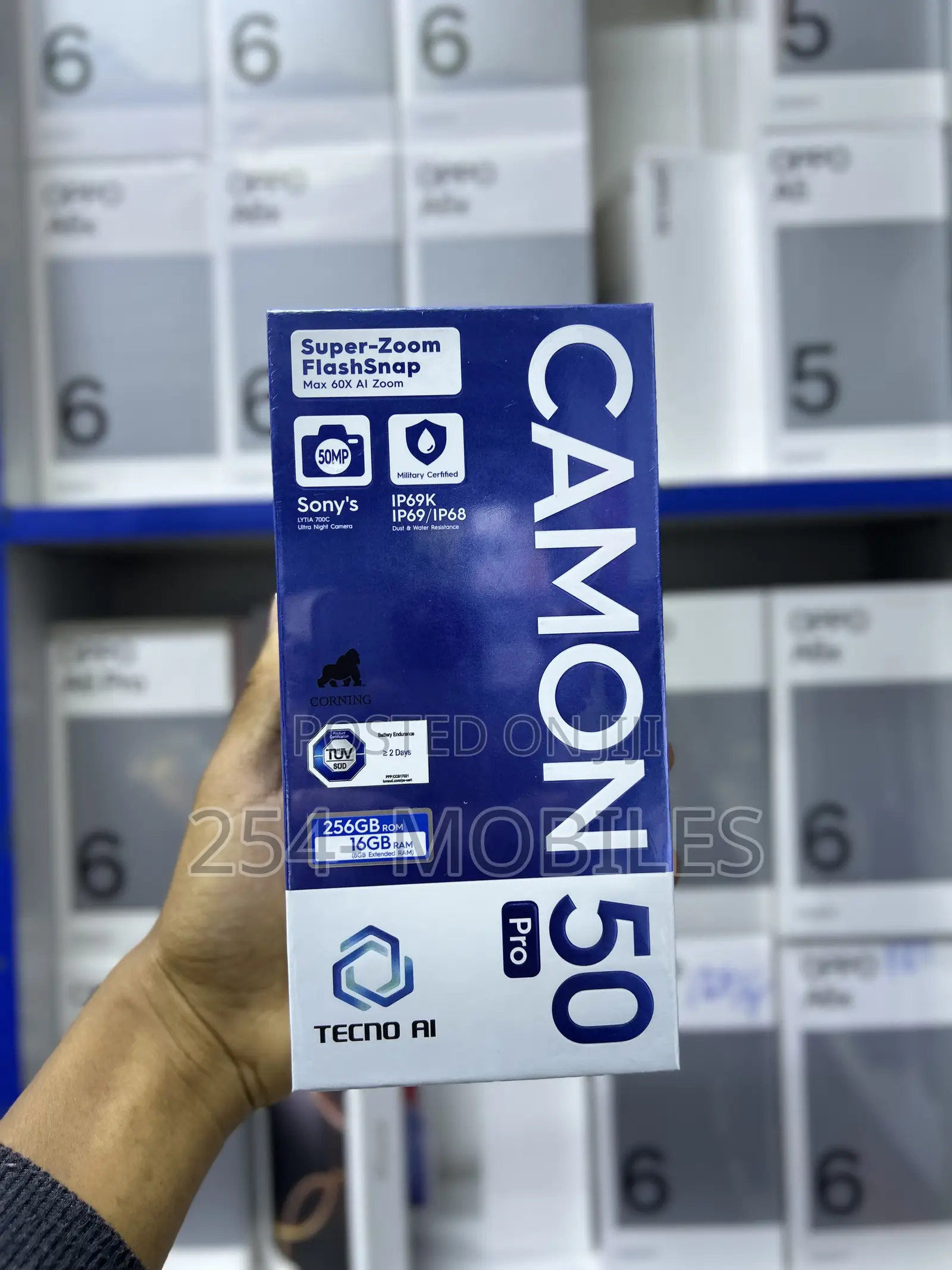 New Tecno Camon 50 256 GB Black