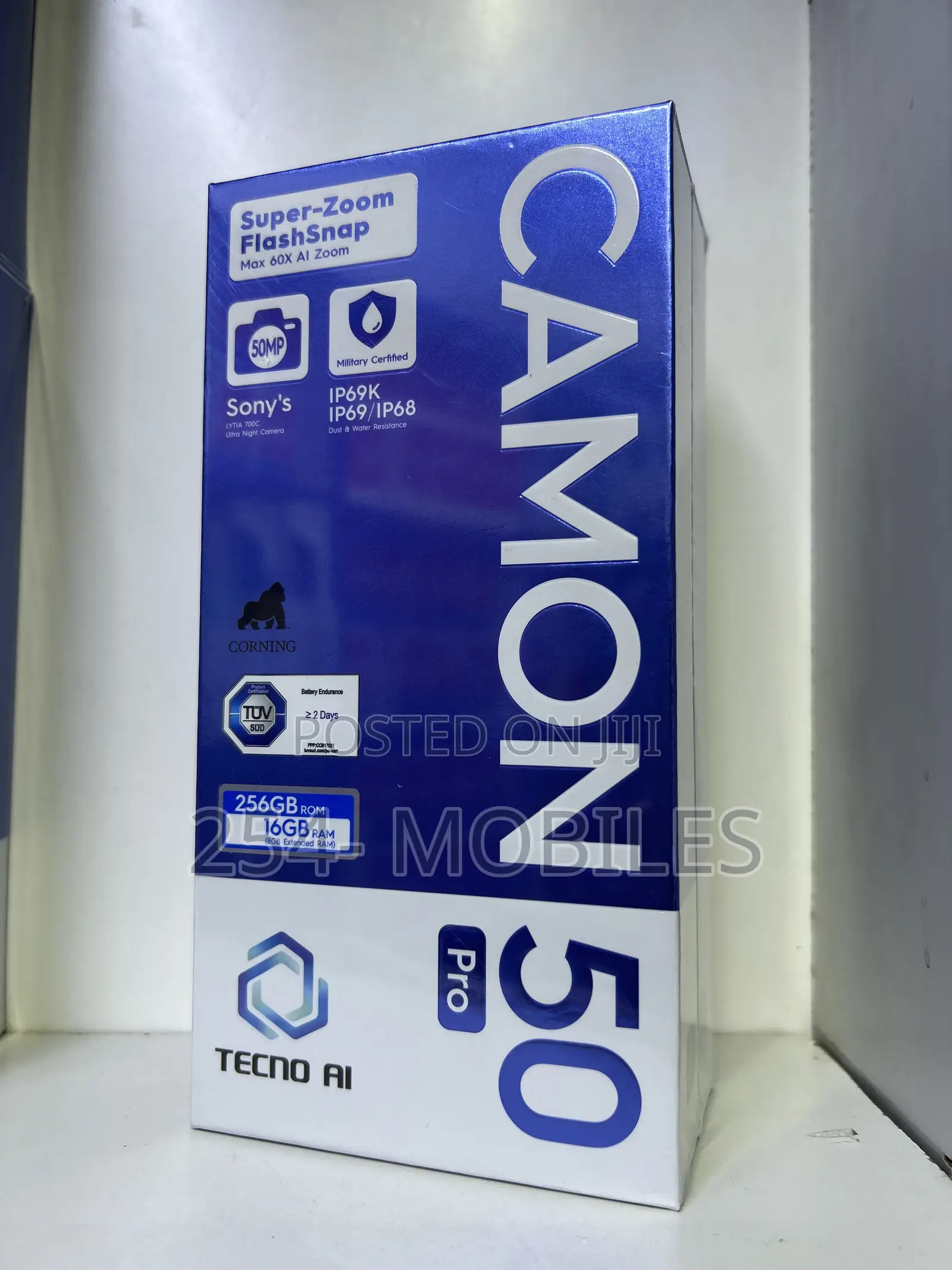 New Tecno Camon 50 256 GB Black