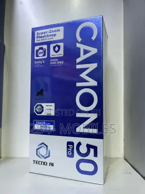 New Tecno Camon 50 256 GB Black