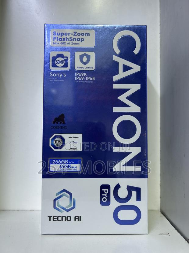 New Tecno Camon 50 256 GB Black