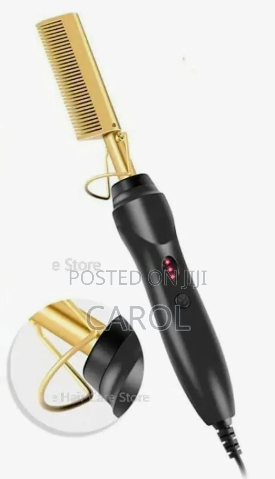 Electric Hair Straightening Curling Hot Comb